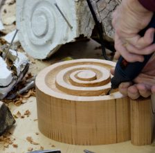 Spanish Cedar Scrolled Corbel Replication