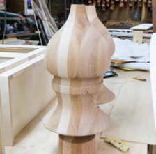 Turned Spanish Cedar Finial